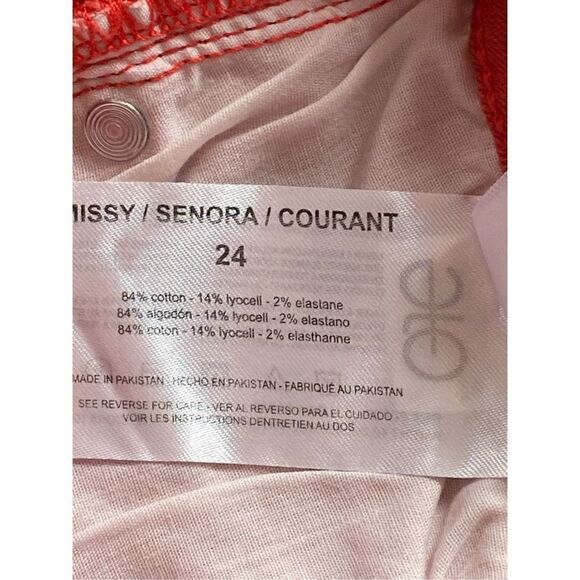 SANCTUARY DENIM SIZE 24/00 Connector Kick Copped Jean in Pomegranate - Picture 8 of 9